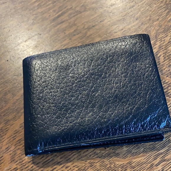 Men’s /Boys black Leather-wallet, cowhide, by Amity - Picture 1 of 4